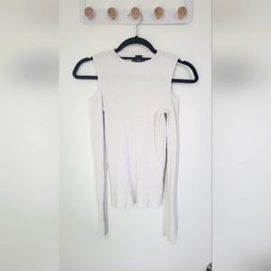 Long Sleeve Cold Shoulder Knit Sweater